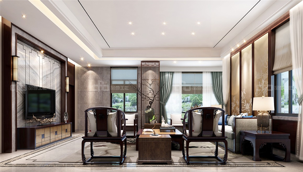 繁華之下，縱享從容、儒雅的新中式居所(圖2)