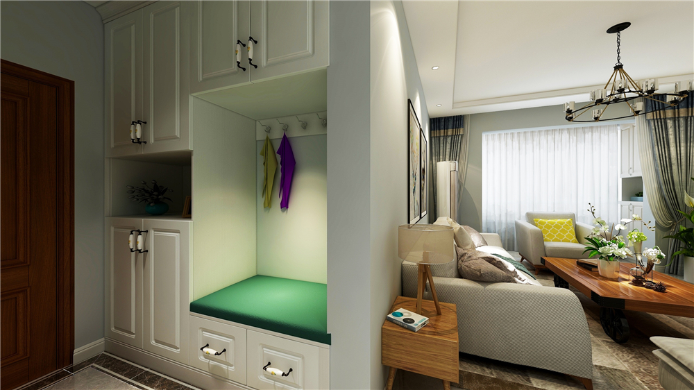 家里沒有玄關(guān)怎么設(shè)計鞋柜？(圖1)