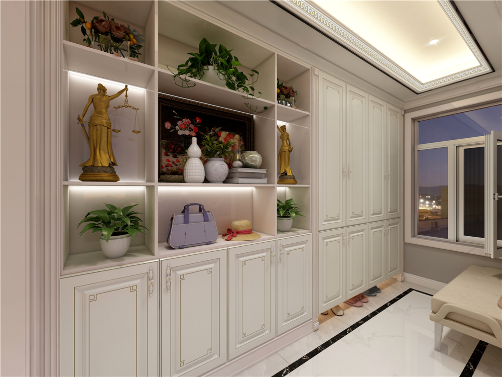 全屋定制玄關(guān)柜有哪些款式組合？(圖2)