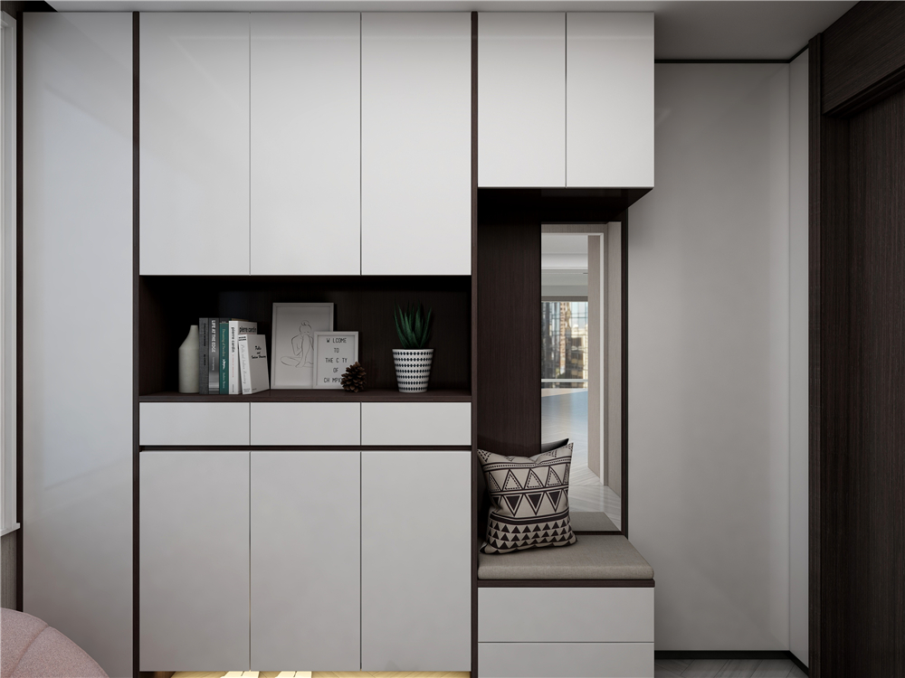 全屋定制玄關(guān)柜有哪些款式組合？(圖3)