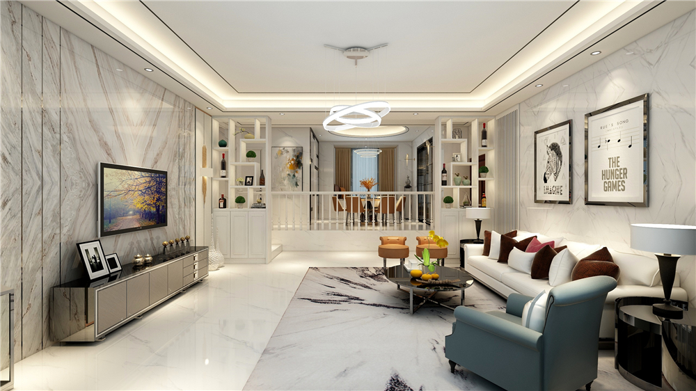 全屋定制怎么設(shè)計(jì)客餐廳的隔斷？(圖3)