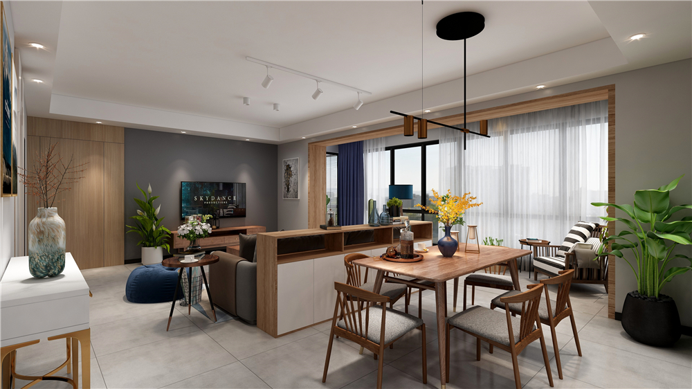 全屋定制怎么設(shè)計(jì)客餐廳的隔斷？(圖4)