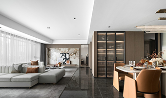 146㎡現(xiàn)代輕奢風格，整木定制圖片