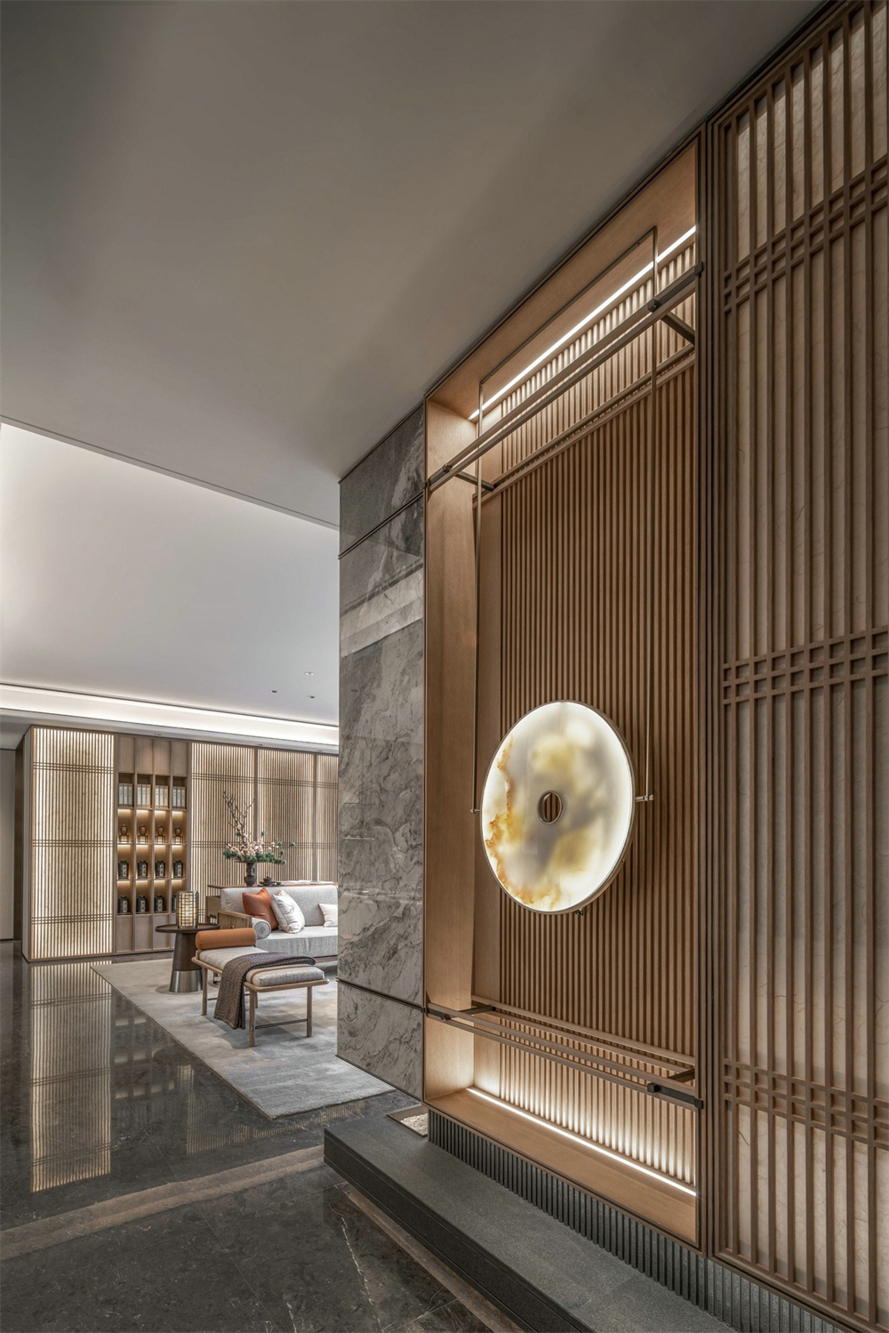 整木定制新中式風(fēng)格，125㎡樣板房賞析(圖3)