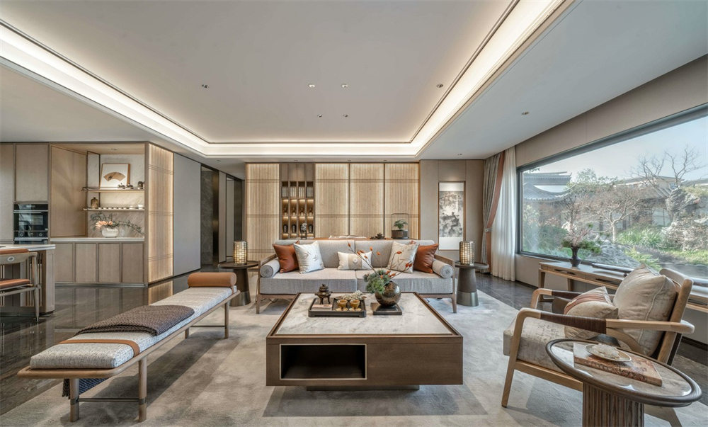 整木定制新中式風(fēng)格，125㎡樣板房賞析(圖9)