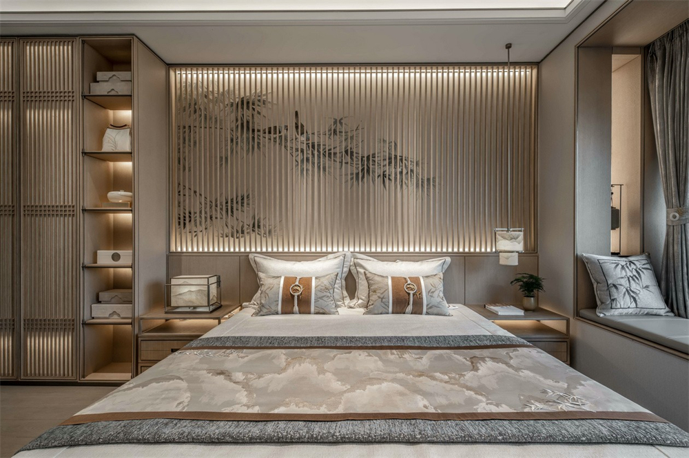 整木定制新中式風(fēng)格，125㎡樣板房賞析(圖17)