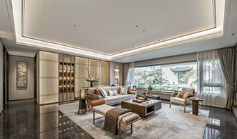 整木定制新中式風(fēng)格，125㎡樣板房賞析