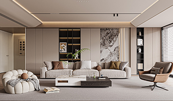 客廳背景墻木飾面怎么設計？